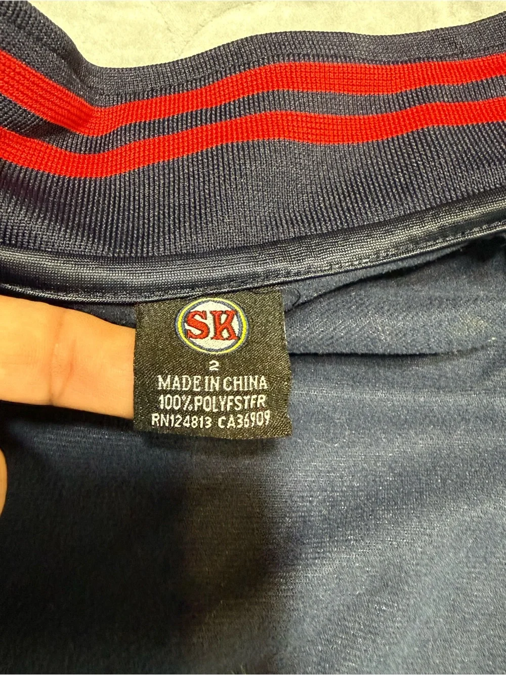 SK Barcelona Navy Kids Track Jacket with Red Trim size 2
